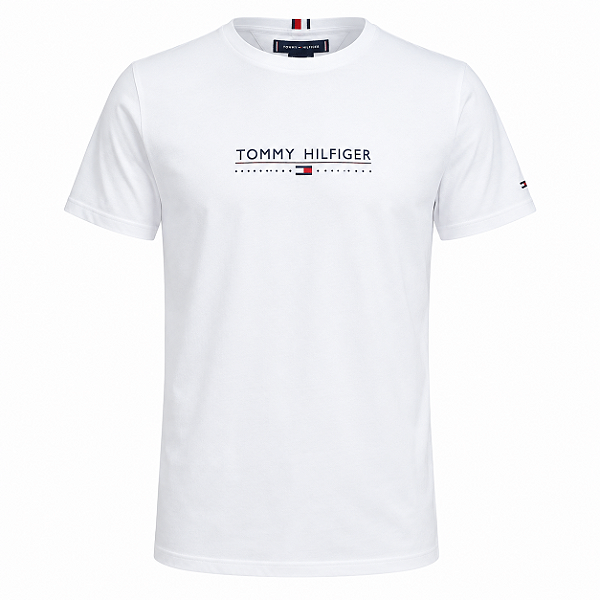 Camiseta Tommy Hilfiger Masculina Estabil Cor Branco