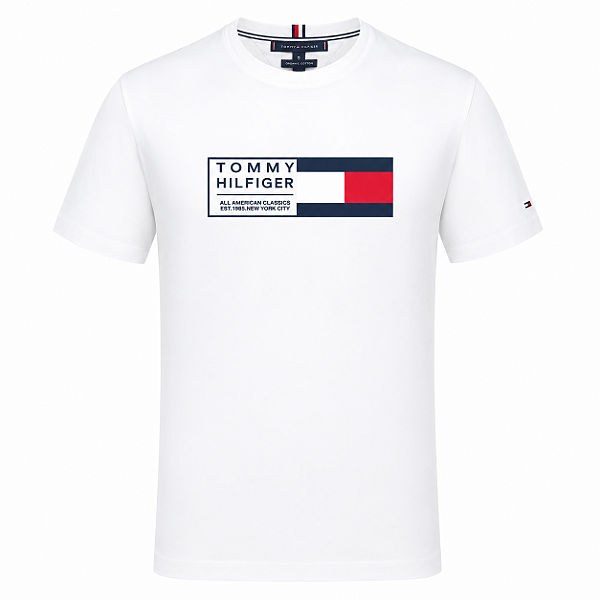 Camiseta Tommy Hilfiger Masculina American Cor Branca