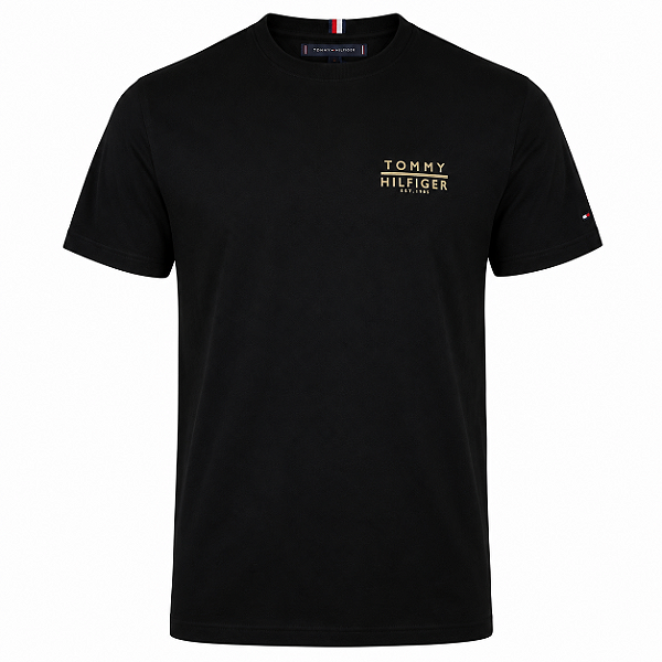Camiseta Tommy Hilfiger Masculina Est Cor Preta