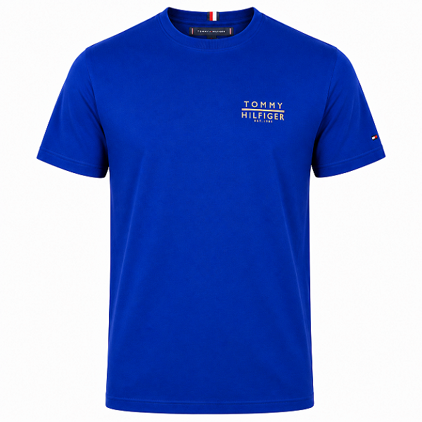 Camiseta Tommy Hilfiger Masculina Est Cor Azul Royal