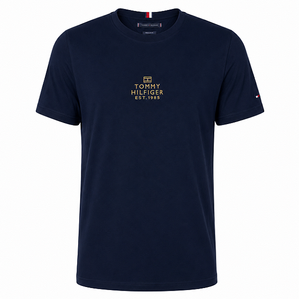 Camiseta Tommy Hilfiger Masculina Bordada Cor Marinho