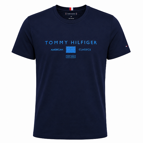 Camiseta Tommy Hilfiger Masculina American Classic Cor Marinho