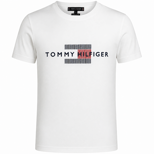 Camiseta Tommy Hilfiger Masculina bords Cor Branca