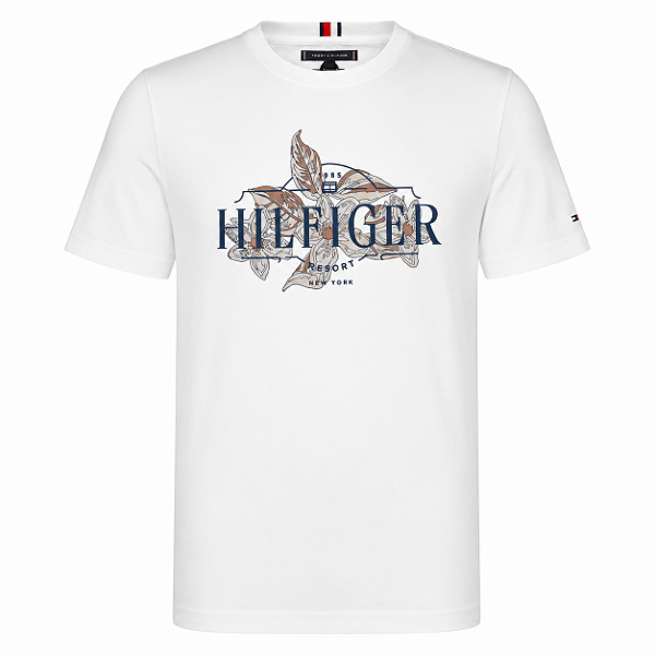 Camiseta Tommy Hilfiger Masculina Resort Cor Branca