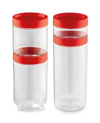 Pote Condimentos Multiuso 4peças Cozinha Completa Uz - Rosa