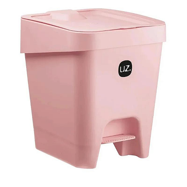 Lixeira C/pedal Cozinha/banheiro Slim Premium 8l - Casa Uz Rosa
