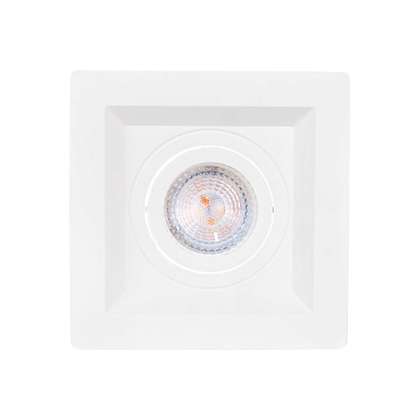 Spot Embutir Recuado Quadrado Gesso/teto Mr16 12x12 M1190 Gu10 Dicroica - Branco