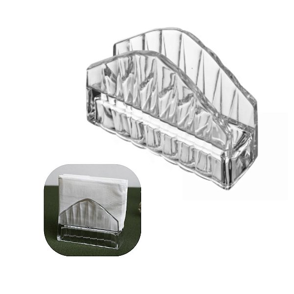Porta Guardanapos De Cristal De Chumbo Radial 7,5cm X 12cm X 10,5cm Lyor
