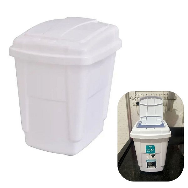 Lixeira de Bancada 4,5L de Click Ideal para Pia Cozinha e Mesas escritorios Ultra Resistente