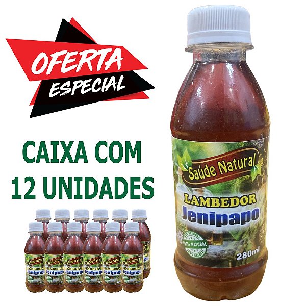 Lambedor JENIPAPO -  CAIXA COM 12 UNIDADES.