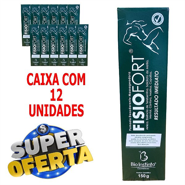 Fisiofort - Pomada massageadora - Caixa com 12 Unidades.