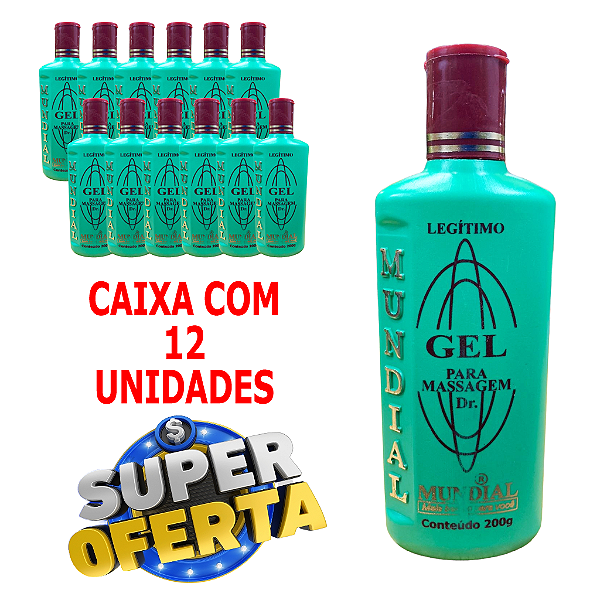 Gel Para Massagem Mundial - 200g - MUNDIAL - Cx. 12 unidades