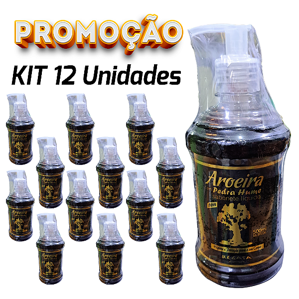 Sabonete líquido Aroeira com Pedra Hume 500ml - Regata - Cx. 12 Unidades.