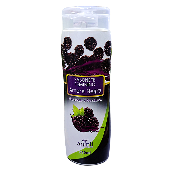 Sabonete Íntimo Feminino AMORA NEGRA 210ml - Apinil Cosméticos