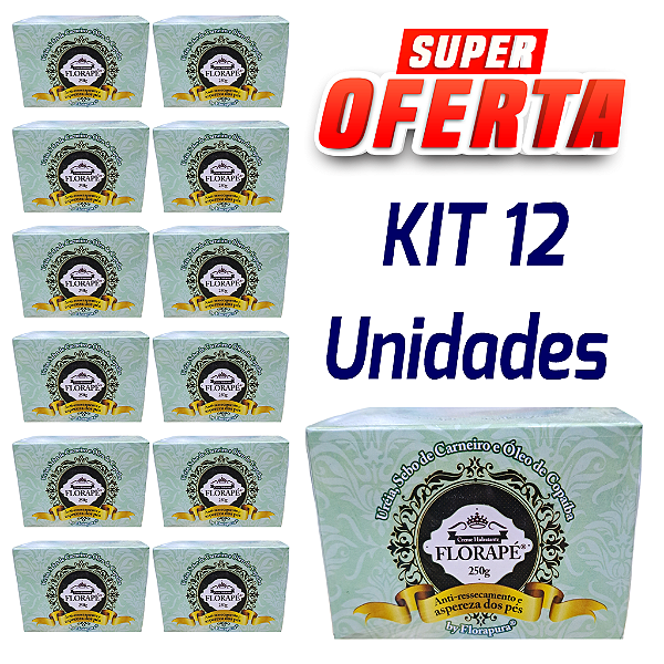 Creme hidratante FLORAPÉ 250g - Flora Pura - Cx. 12 Unidades