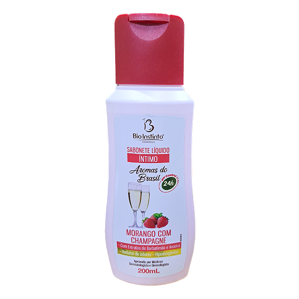 Sabonete íntimo MORANGO COM CHAMPANHE - 200ml - Bio Instinto