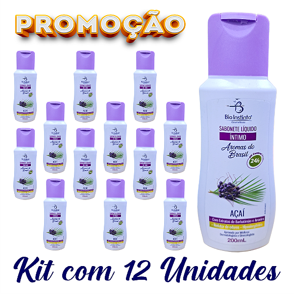 Sabonete íntimo AÇAÍ - 200ml - Bio Instinto Cx. 12 Unid.