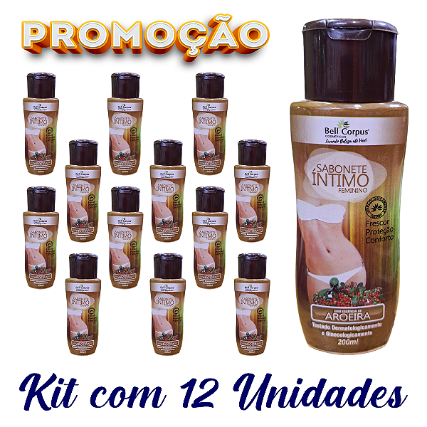 Sabonete íntimo AROEIRA - 200ml - Bell Corpus - Cx. 12 Unidades.