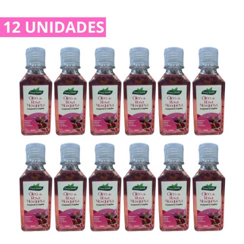 ÓLEO DE ROSA MOSQUETA 130ml - Pura Saúde - Cx. 12 Unidades