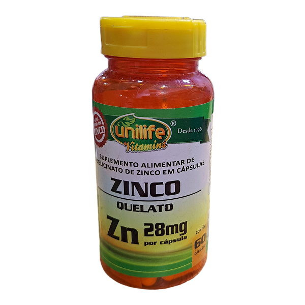 Zinco Quelato 60 Cápsulas - Unilife