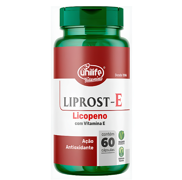 LIPROST - E Licopeno com Vitamina E 450mg UNILIFE 60 Cápsulas