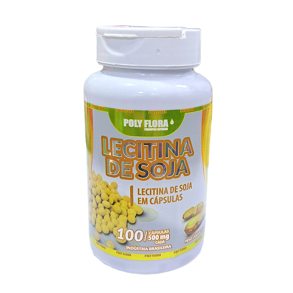 Lecitina de Soja 500mg 100 cápsulas - Poly Flora