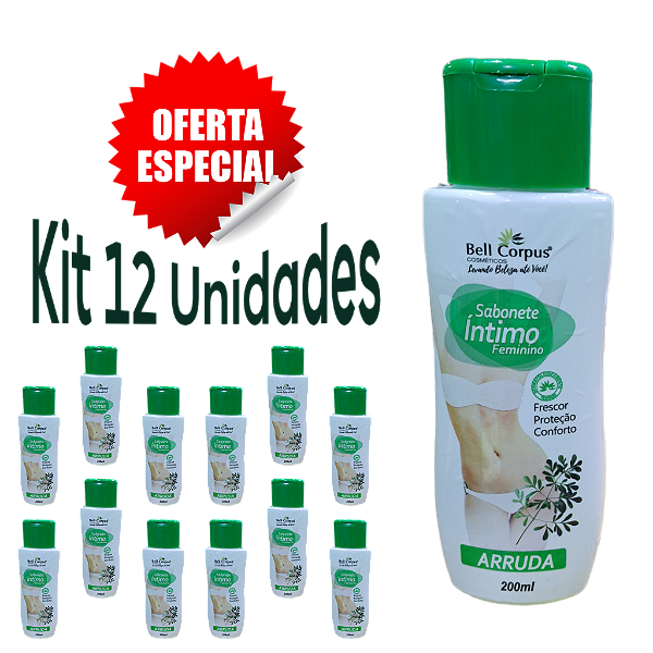 Sabonete íntimo ARRUDA- 200ml - Bell Corpus - Cx. 12 Unidades.