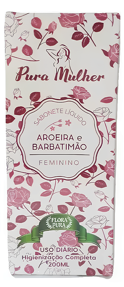 Sabonete liquido feminino aroeira e barbatimão - Vegetal do Brasil 200ml