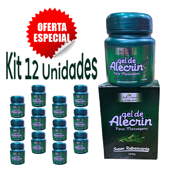 Gel De Alecrim Para Massagens Super Refrescante 100G - Bell Corpus Cx 12 Unidades