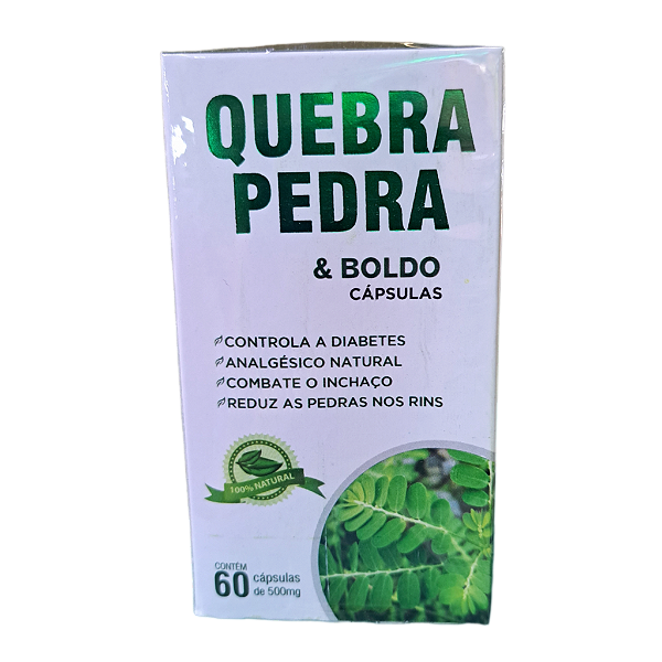 Quebra Pedra + Boldo 60 cápsulas 500mg  - Erva Nativa