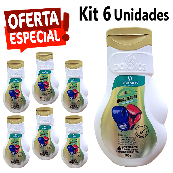 Gel Nocauteador para Massagens Dokmos 200g - 6 Unidades