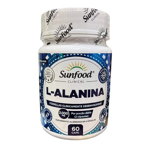 L-alanina 60 cápsulas - SunFood