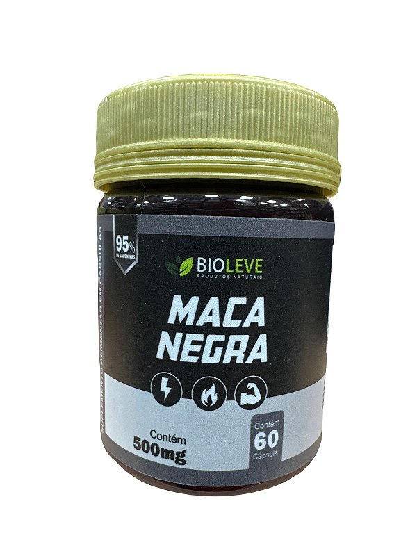 Maca Peruana Negra 60 cápsulas 500mg - Bio Leve