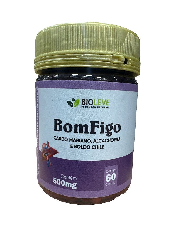 Bom figo (Cardo mariano, alcachofra e boldo chile) 60 cápsulas 500mg - Bio Leve