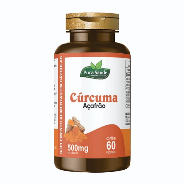 Cúrcuma (Açafrão) 60 cápsulas - Pura Saúde