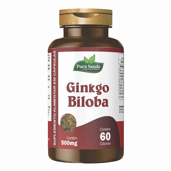 Ginkgo Biloba 60caps. - Pura Saúde