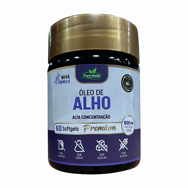 Óleo de Alho 60 caps. - Pura Saúde