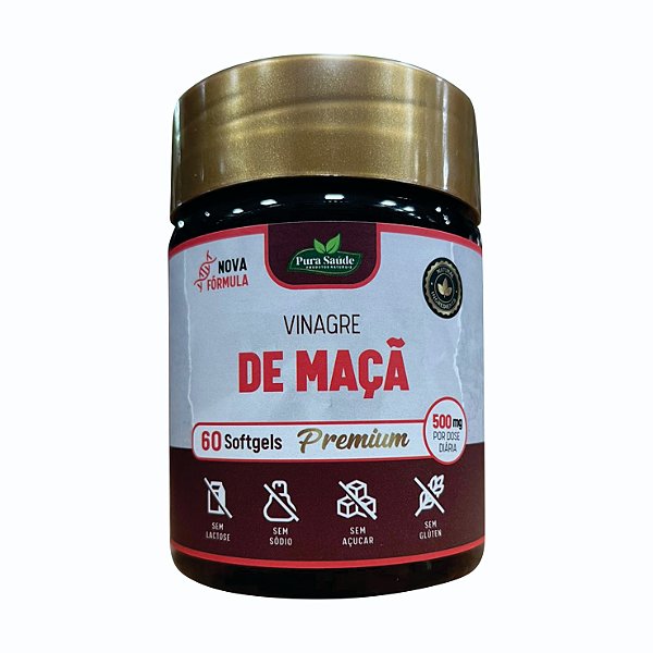 Vinagre de Maça 60 caps. - Pura Saúde