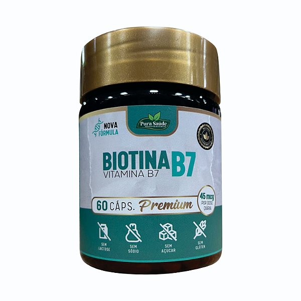 Biotina B7 60 caps. - Pura Saúde