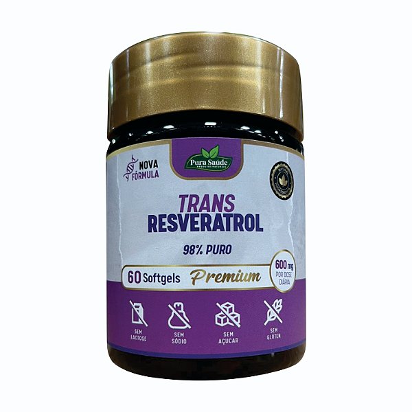 Trans Resveratrol 60 caps. - Pura Saúde