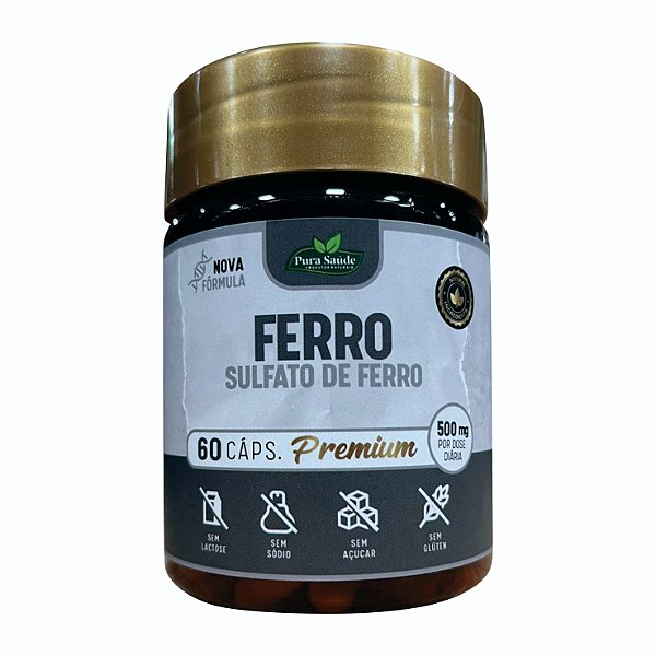Sulfato Ferroso 60 caps. - Pura Saúde
