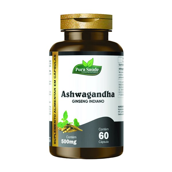 Ashwagandha (Ginseng Indiano) 60 cáps. - Pura Saúde