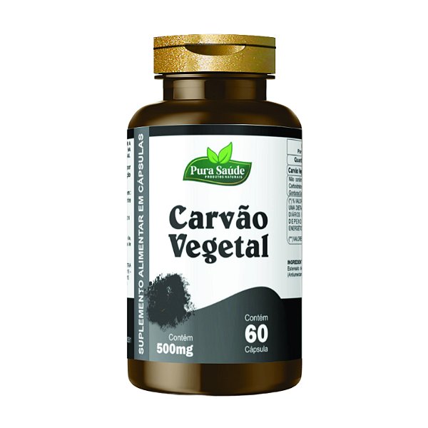 Carvão Vegetal 60 cáps. - Pura Saúde