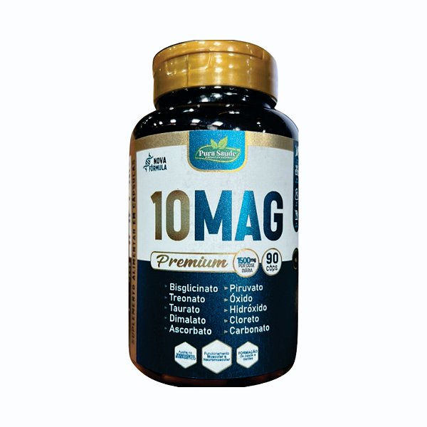 10 MAGNÉSIOS 60caps - Pura Saúde