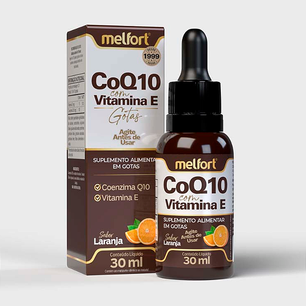 Coenzima + Vitamina E (Sabor Laranja) 30ml - MELFORT