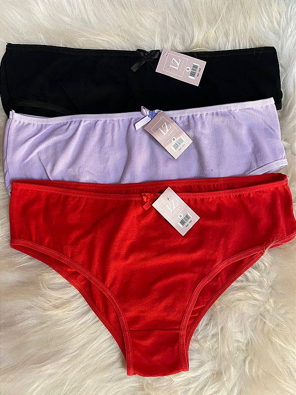 Tangão de algodão - Calcinha básica - Cores Variadas