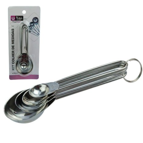 Colher Medidora Inox 04 Peças