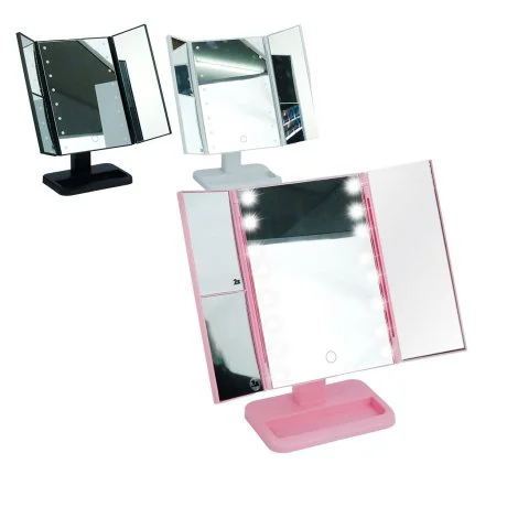 Espelho de Mesa Dobrável LED USB Retangular Color