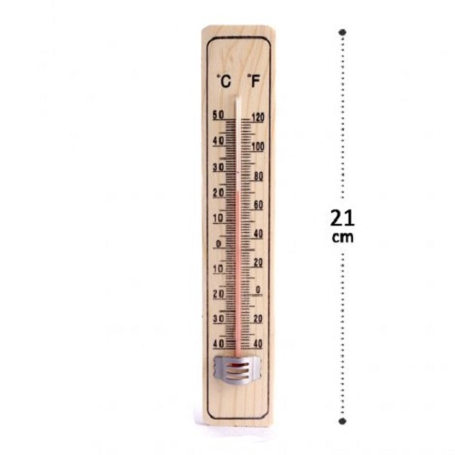 Termômetro de Ambiente 21cm Madeira