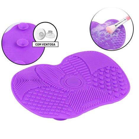 Escova de Silicone para Limpeza Pinceis Color